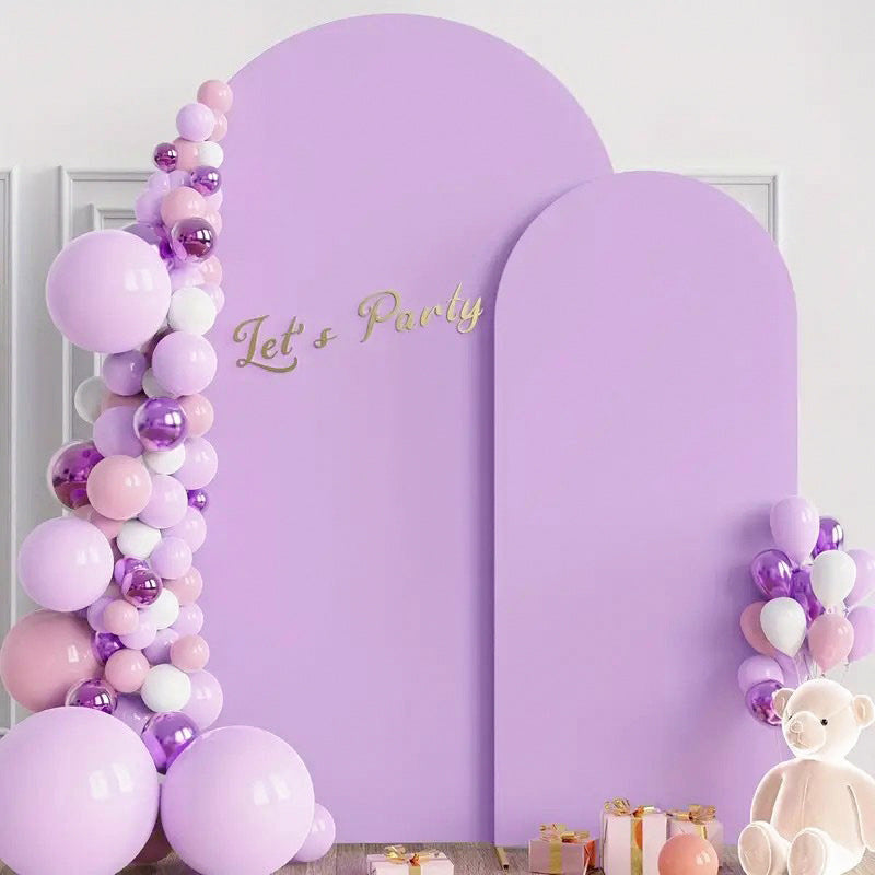 Chiara arch backdrop cover lavender purple double-sided spandex sleeve