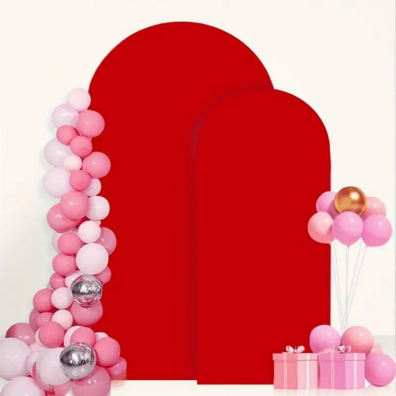 Chiara arch backdrop cover vibrant red double-sided spandex sleeve