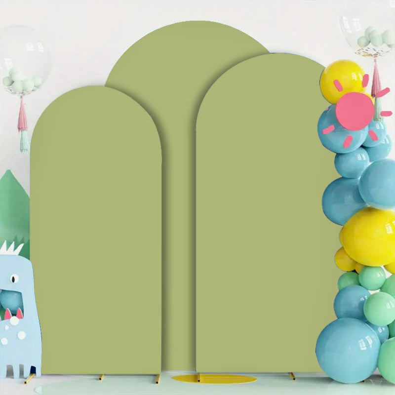 Chiara arch backdrop cover sage green tiered archway sleeves