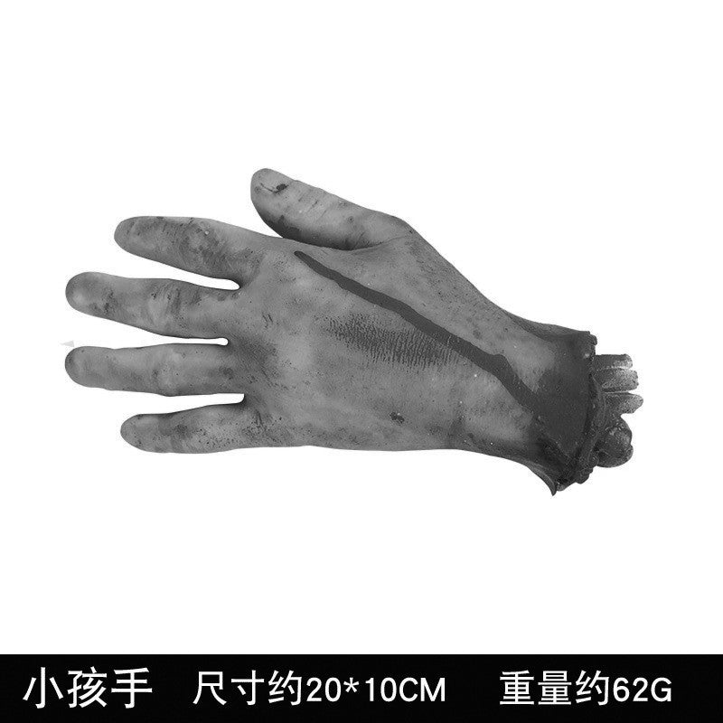 Haunted House Prop Set – Fake Severed Hand, Bloody Foot & Simulated Heart for Escape Room, Bar & Halloween Prank Decor