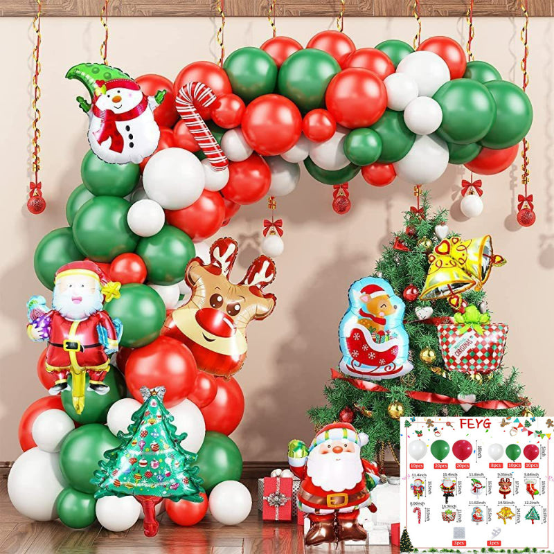 Christmas balloon arch kit, snowman and holiday deer balloon garland