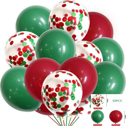 Christmas latex balloons, printed and confetti holiday balloon assortment