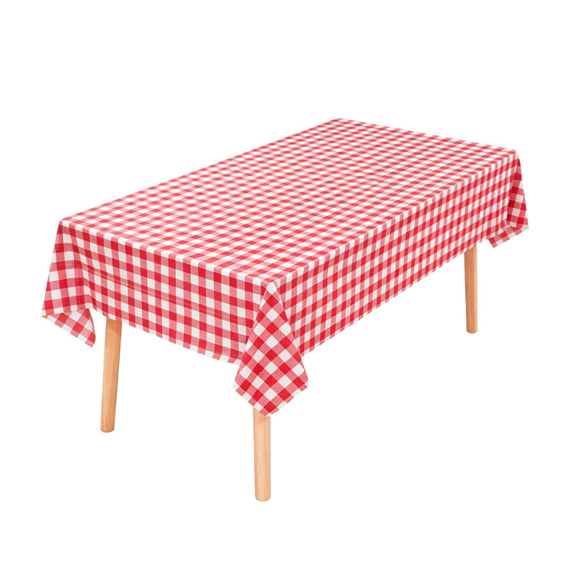 Christmas disposable tablecloth, 137x274cm rectangular waterproof plaid table cover