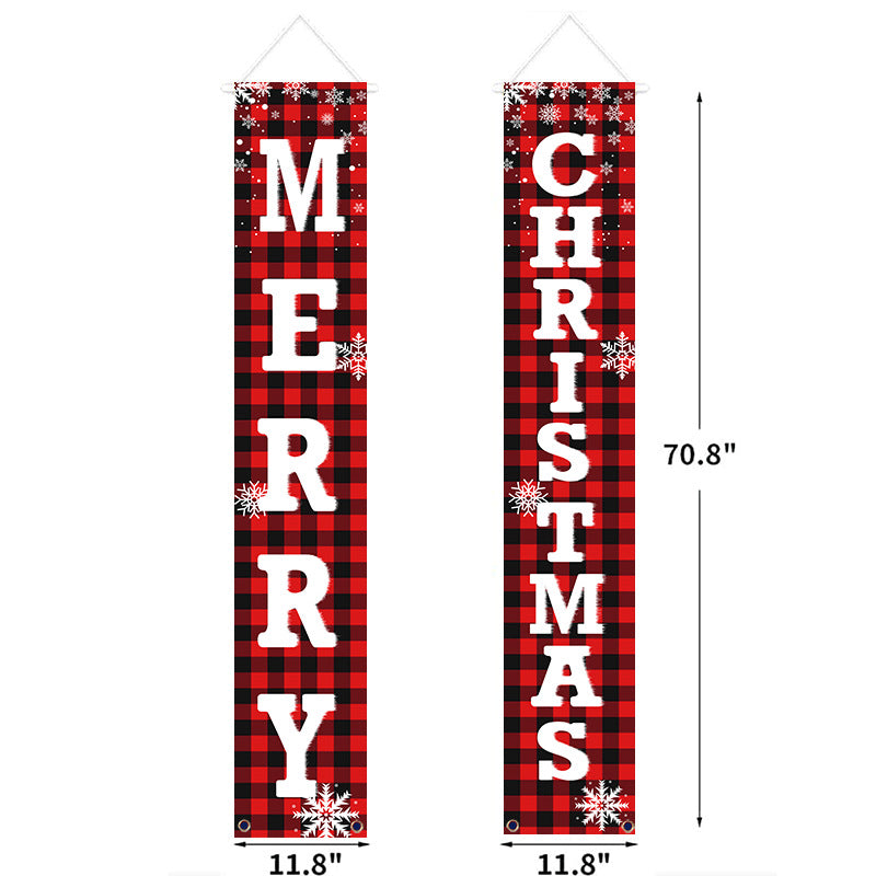 Christmas Door Curtain & Hanging Tapestry – Festive Cloth Banner with Snowflake, Santa or Tree Design for Doorway, Window & Wall Decor