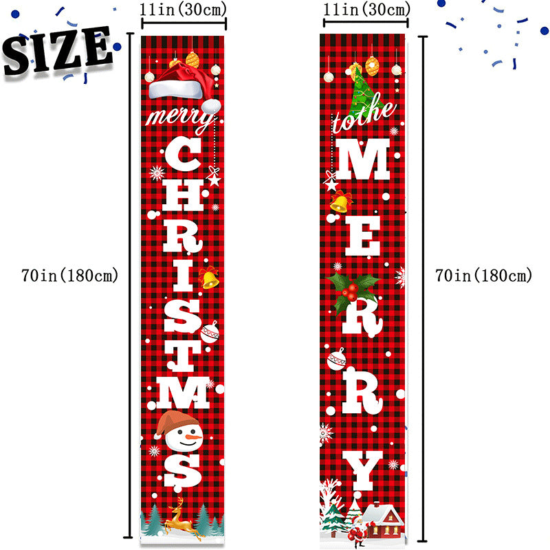 Christmas Door Curtain & Hanging Tapestry – Festive Cloth Banner with Snowflake, Santa or Tree Design for Doorway, Window & Wall Decor