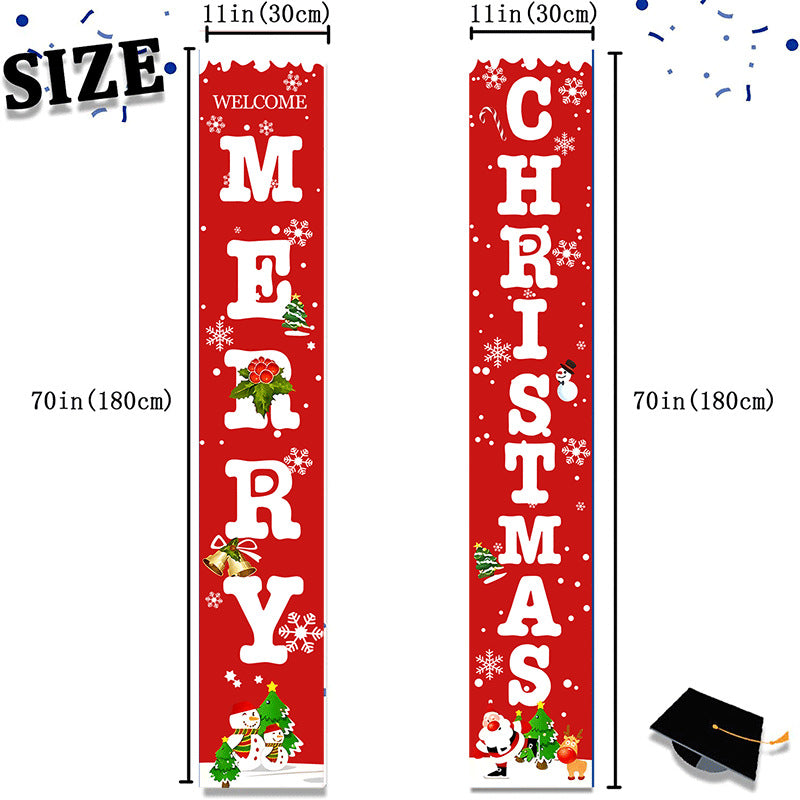 Christmas Door Curtain & Hanging Tapestry – Festive Cloth Banner with Snowflake, Santa or Tree Design for Doorway, Window & Wall Decor