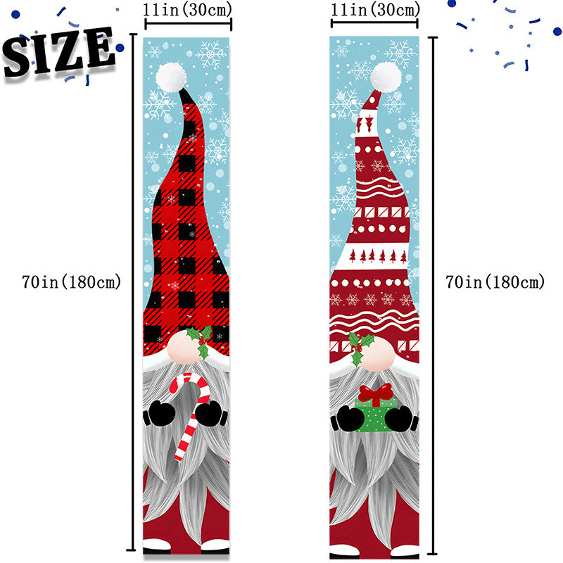 Christmas Door Curtain & Hanging Tapestry – Festive Cloth Banner with Snowflake, Santa or Tree Design for Doorway, Window & Wall Decor