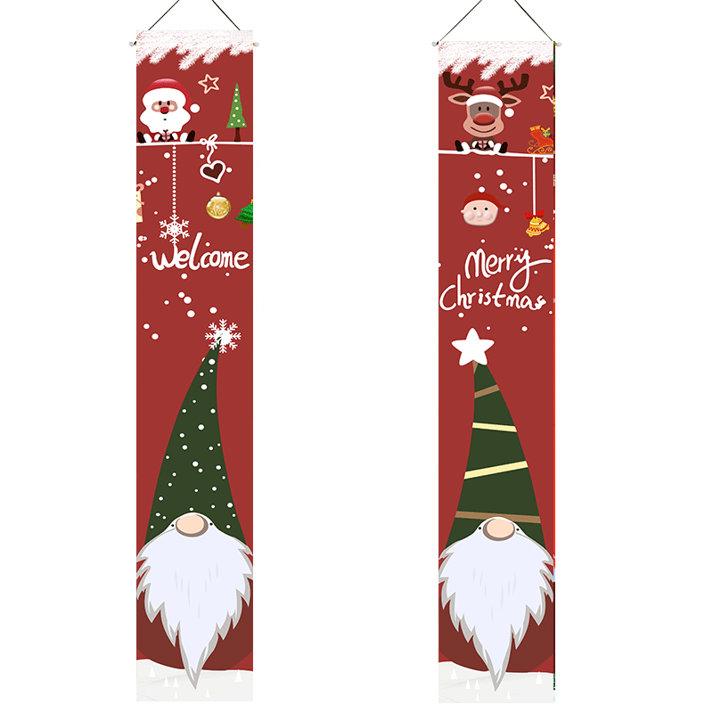 Christmas Door Curtain & Hanging Tapestry – Festive Cloth Banner with Snowflake, Santa or Tree Design for Doorway, Window & Wall Decor