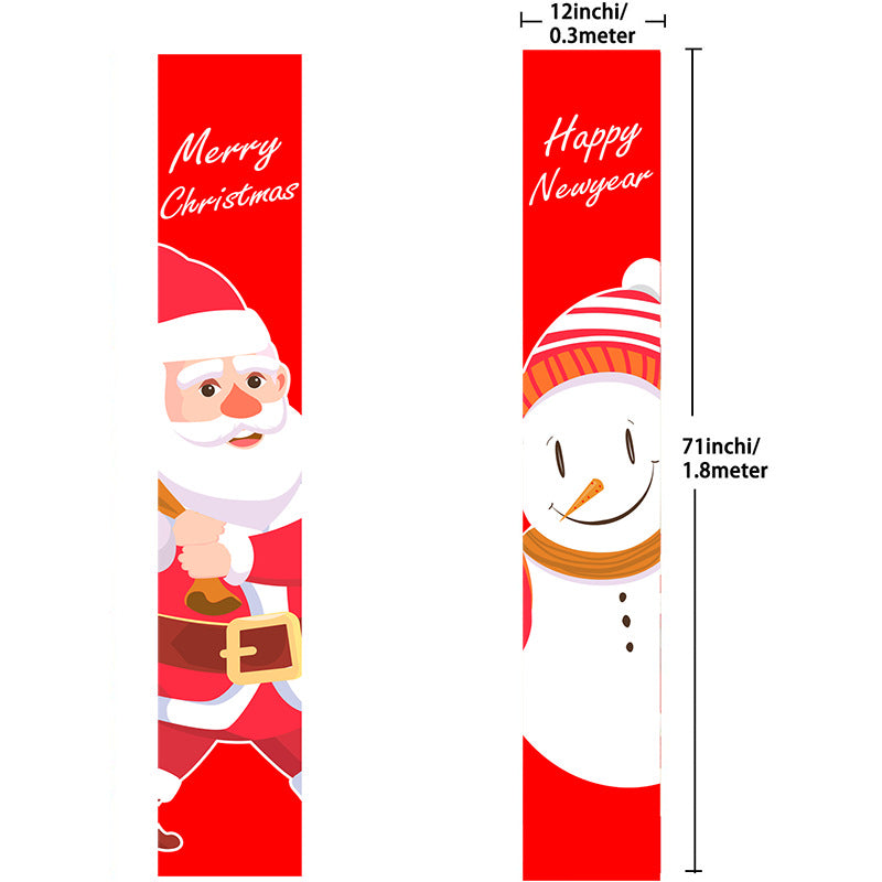 Christmas Door Curtain & Hanging Tapestry – Festive Cloth Banner with Snowflake, Santa or Tree Design for Doorway, Window & Wall Decor