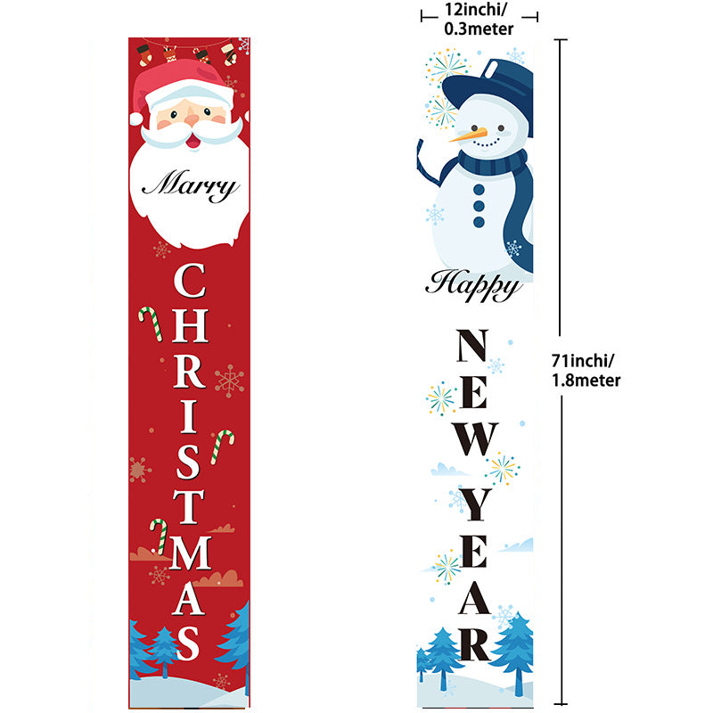 Christmas Door Curtain & Hanging Tapestry – Festive Cloth Banner with Snowflake, Santa or Tree Design for Doorway, Window & Wall Decor