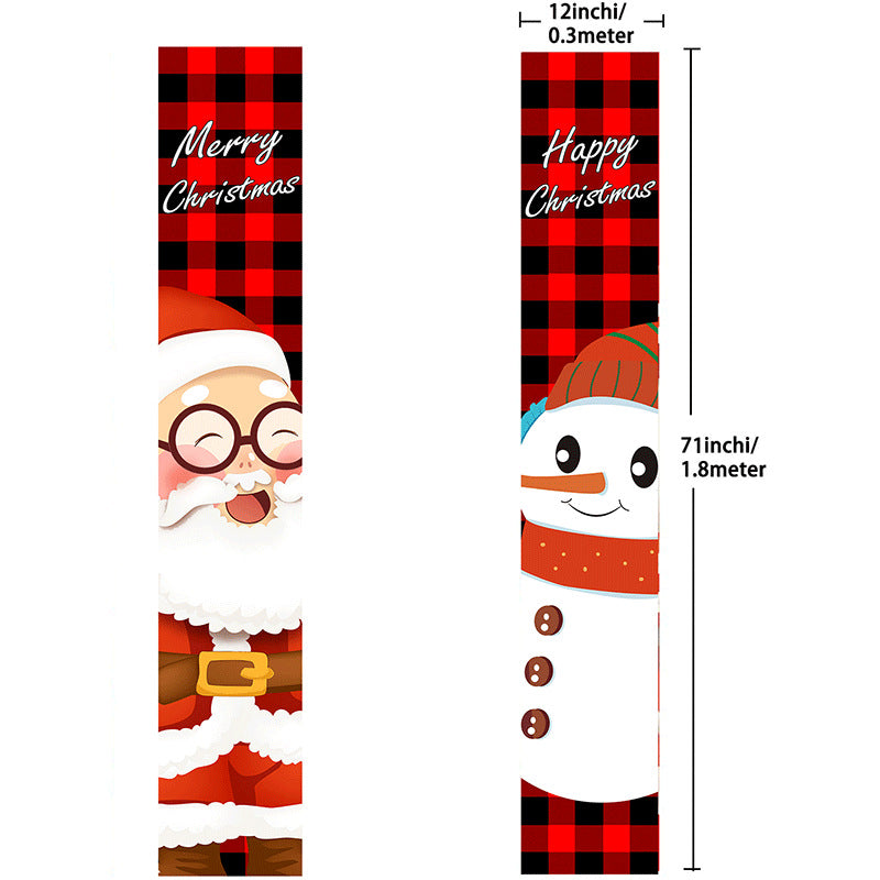 Christmas Door Curtain & Hanging Tapestry – Festive Cloth Banner with Snowflake, Santa or Tree Design for Doorway, Window & Wall Decor