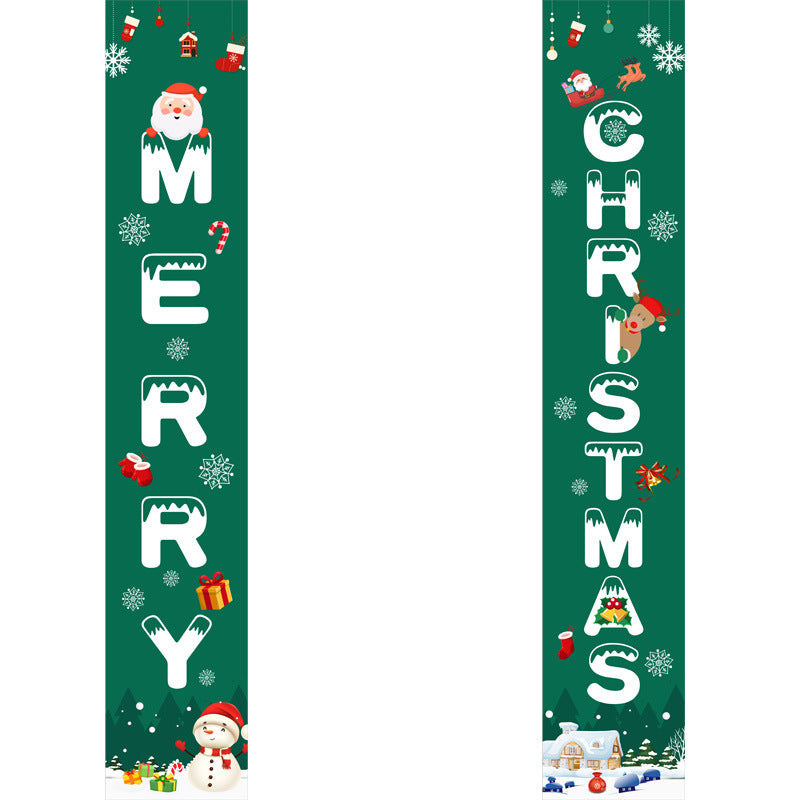 Christmas Door Curtain & Hanging Tapestry – Festive Cloth Banner with Snowflake, Santa or Tree Design for Doorway, Window & Wall Decor