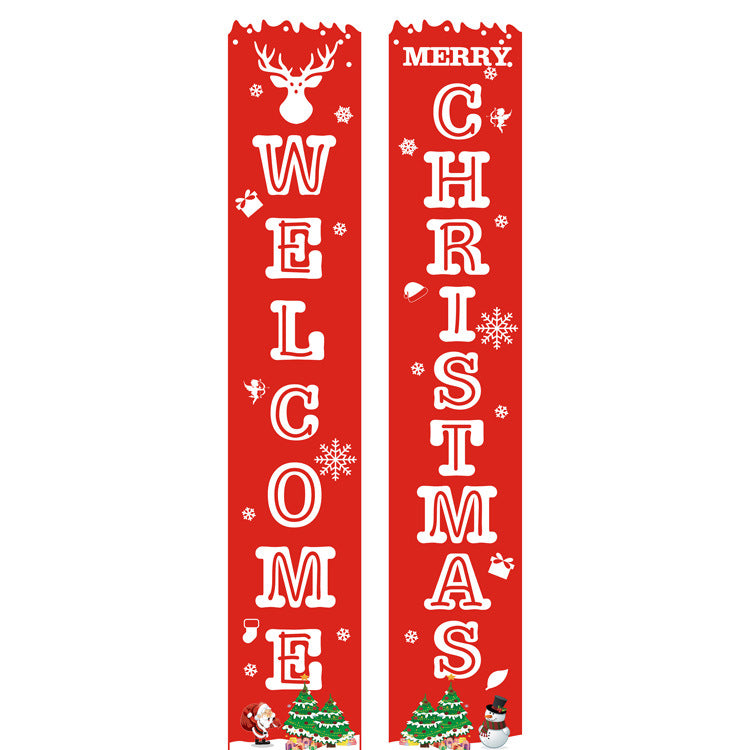 Christmas Door Curtain & Hanging Tapestry – Festive Cloth Banner with Snowflake, Santa or Tree Design for Doorway, Window & Wall Decor