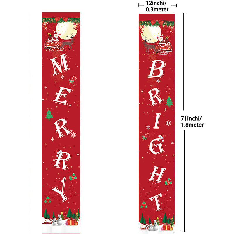 Christmas Door Curtain & Hanging Tapestry – Festive Cloth Banner with Snowflake, Santa or Tree Design for Doorway, Window & Wall Decor