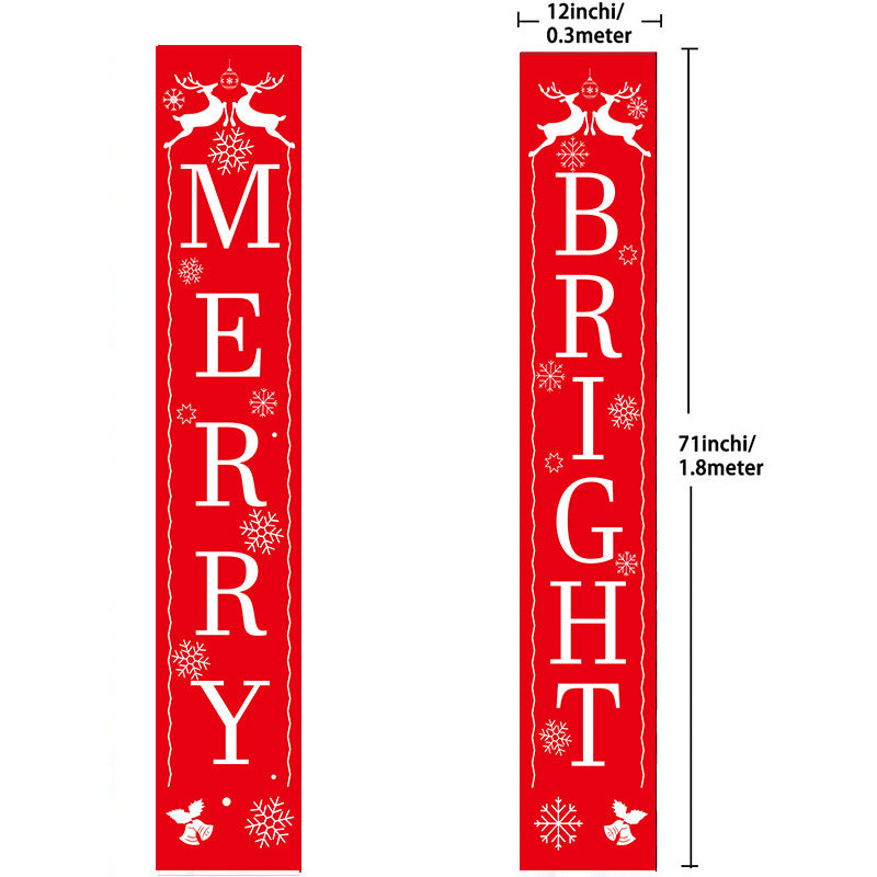 Christmas Door Curtain & Hanging Tapestry – Festive Cloth Banner with Snowflake, Santa or Tree Design for Doorway, Window & Wall Decor
