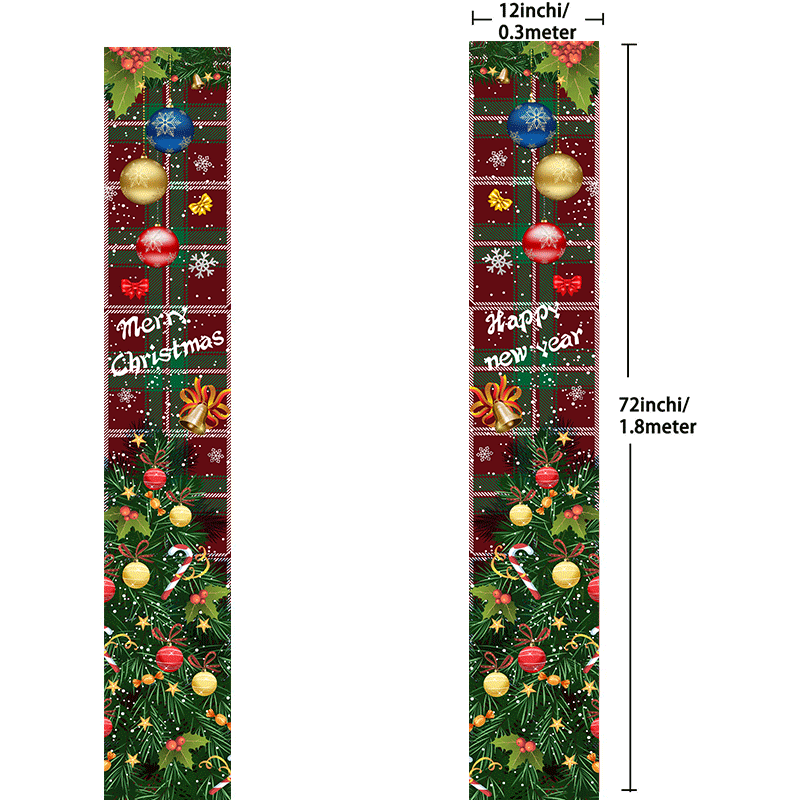 Christmas Door Curtain & Hanging Tapestry – Festive Cloth Banner with Snowflake, Santa or Tree Design for Doorway, Window & Wall Decor