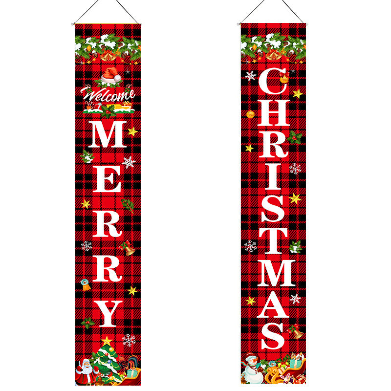 Christmas Door Curtain & Hanging Tapestry – Festive Cloth Banner with Snowflake, Santa or Tree Design for Doorway, Window & Wall Decor