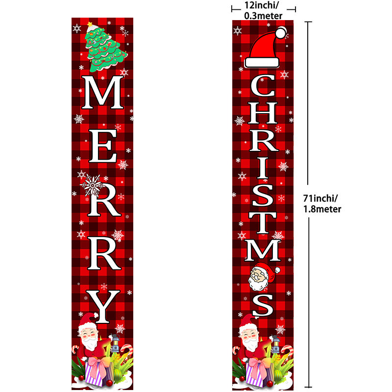 Christmas Door Curtain & Hanging Tapestry – Festive Cloth Banner with Snowflake, Santa or Tree Design for Doorway, Window & Wall Decor