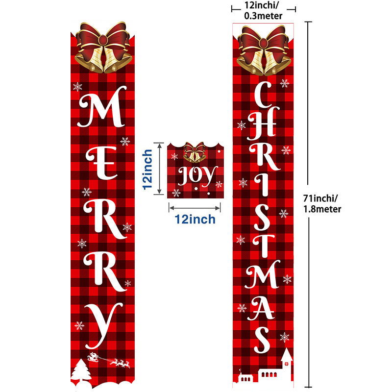 Christmas Door Curtain & Hanging Tapestry – Festive Cloth Banner with Snowflake, Santa or Tree Design for Doorway, Window & Wall Decor
