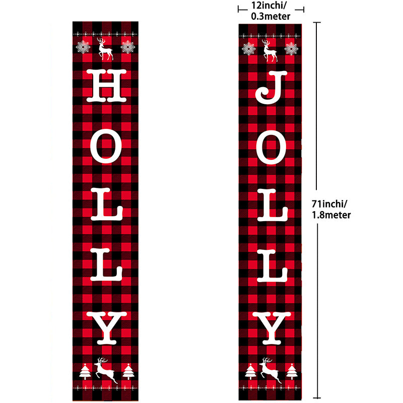 Christmas Door Curtain & Hanging Tapestry – Festive Cloth Banner with Snowflake, Santa or Tree Design for Doorway, Window & Wall Decor