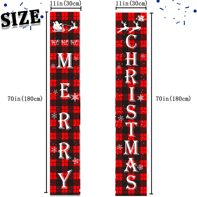 Christmas Door Curtain & Hanging Tapestry – Festive Cloth Banner with Snowflake, Santa or Tree Design for Doorway, Window & Wall Decor