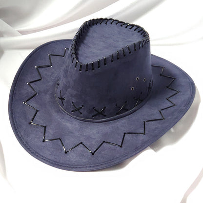 Classic felt cowboy hat in dark grey blue 