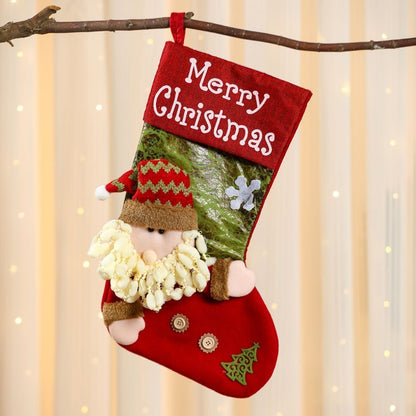 Christmas Stocking & Gift Bag Set – Small Stocking Ornaments for Tree Hanging Decor, Holiday Pouch for Candy & Presents