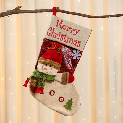 Christmas Stocking & Gift Bag Set – Small Stocking Ornaments for Tree Hanging Decor, Holiday Pouch for Candy & Presents