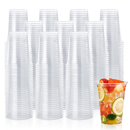 Clear disposable plastic party cups in bulk wholesale pack