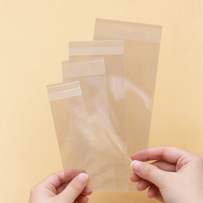 Clear PET cake collar - Pre-cut strips with self-adhesive peel-and-stick edge