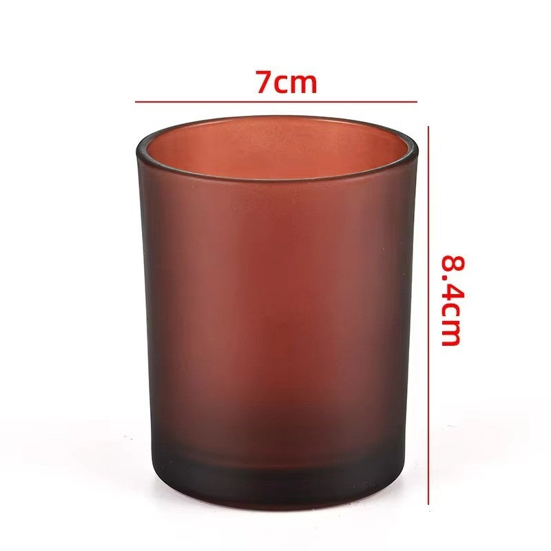 7oz 180g Frosted White Glass Candle Jars with Wood Lids – Thickened Jar for Candle Making, Spice Storage & Home Decoration (D70mm x H84mm, Multiple Colors, Pine Wood Lid)