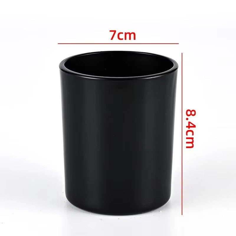 7oz 180g Frosted White Glass Candle Jars with Wood Lids – Thickened Jar for Candle Making, Spice Storage & Home Decoration (D70mm x H84mm, Multiple Colors, Pine Wood Lid)