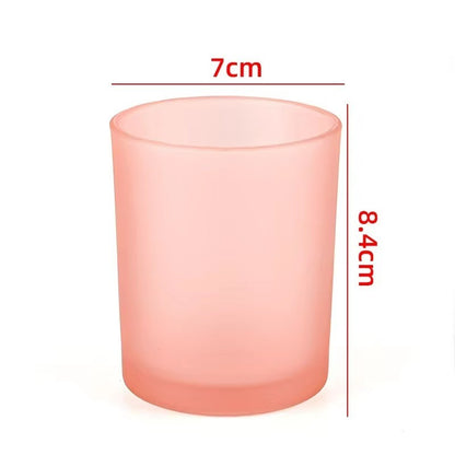 7oz 180g Frosted White Glass Candle Jars with Wood Lids – Thickened Jar for Candle Making, Spice Storage & Home Decoration (D70mm x H84mm, Multiple Colors, Pine Wood Lid)