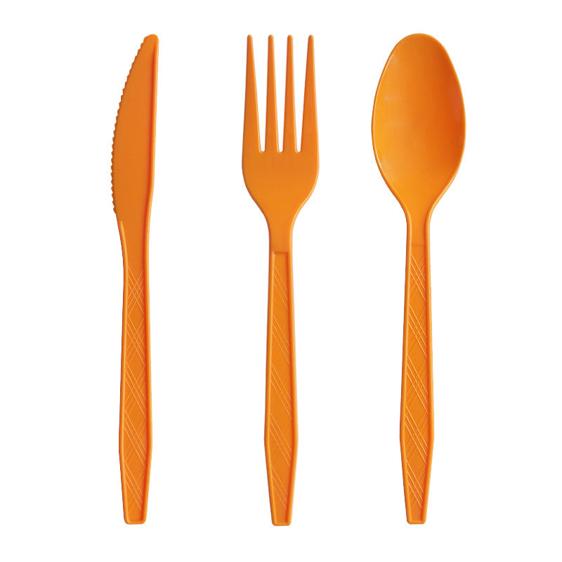 Gold Silver White & Rainbow Disposable Forks Knives Spoons – Party Cutlery Set