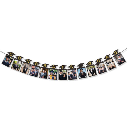 Graduation Photo Banner | Grades 1-12 & Class of 2026 | Hanging Cardboard Frame Garland
