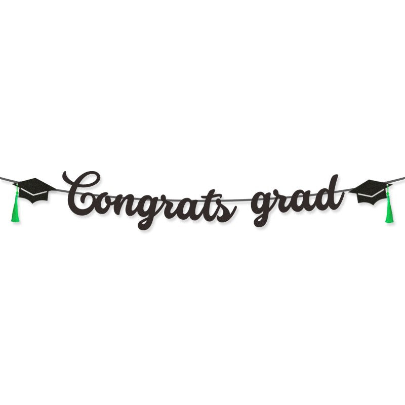 Graduation Party Banner & Garland | Mortarboard & Alphabet Bunting | Bulk Custom