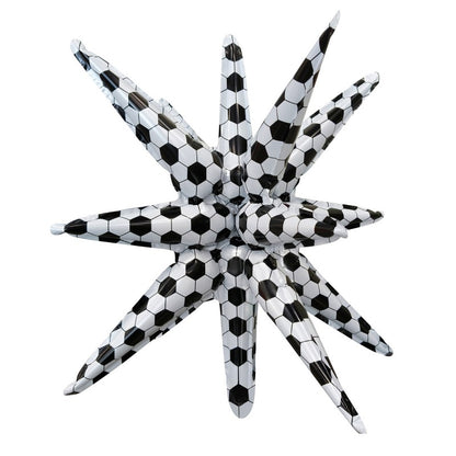 22 Inch 4D Cone Aluminum Foil Balloon Exploding Star Water Drop Light Integrated Balloon For Birthday Party Decoration