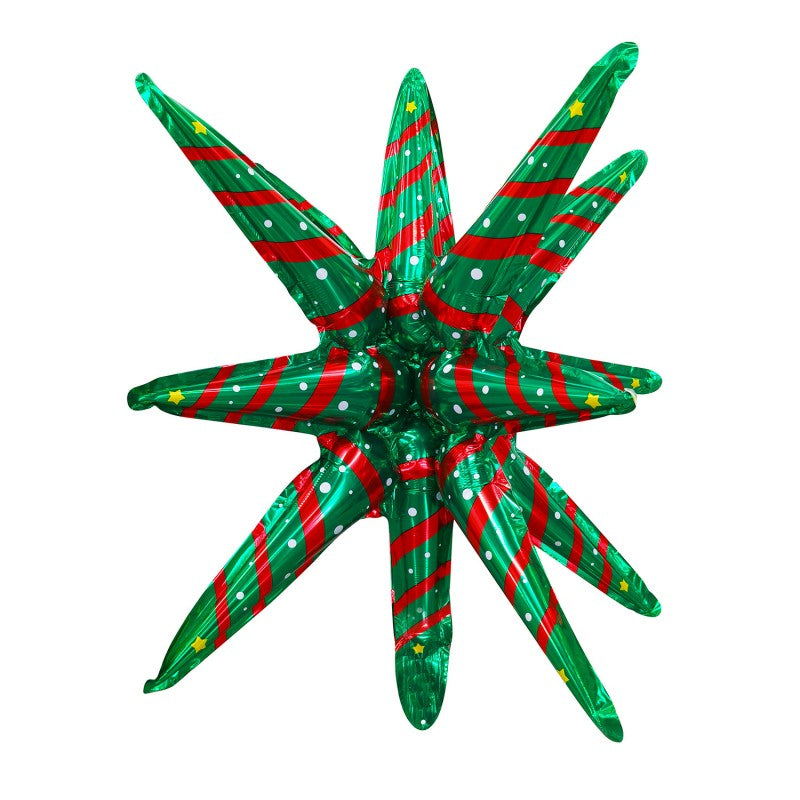 22 Inch 4D Cone Aluminum Foil Balloon Exploding Star Water Drop Light Integrated Balloon For Birthday Party Decoration
