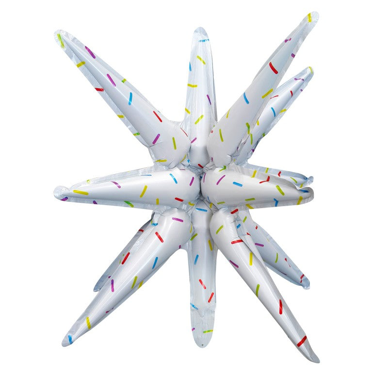 22 Inch 4D Cone Aluminum Foil Balloon Exploding Star Water Drop Light Integrated Balloon For Birthday Party Decoration