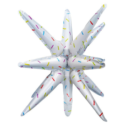 22 Inch 4D Cone Aluminum Foil Balloon Exploding Star Water Drop Light Integrated Balloon For Birthday Party Decoration