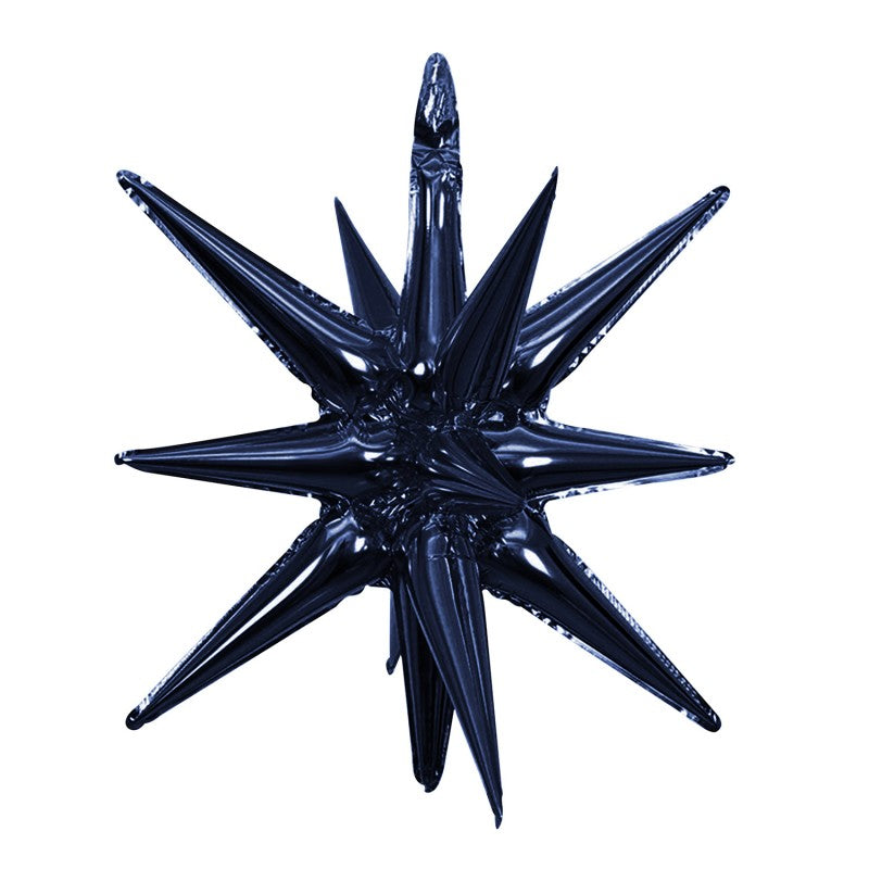 22 Inch 4D Cone Aluminum Foil Balloon Exploding Star Water Drop Light Integrated Balloon For Birthday Party Decoration