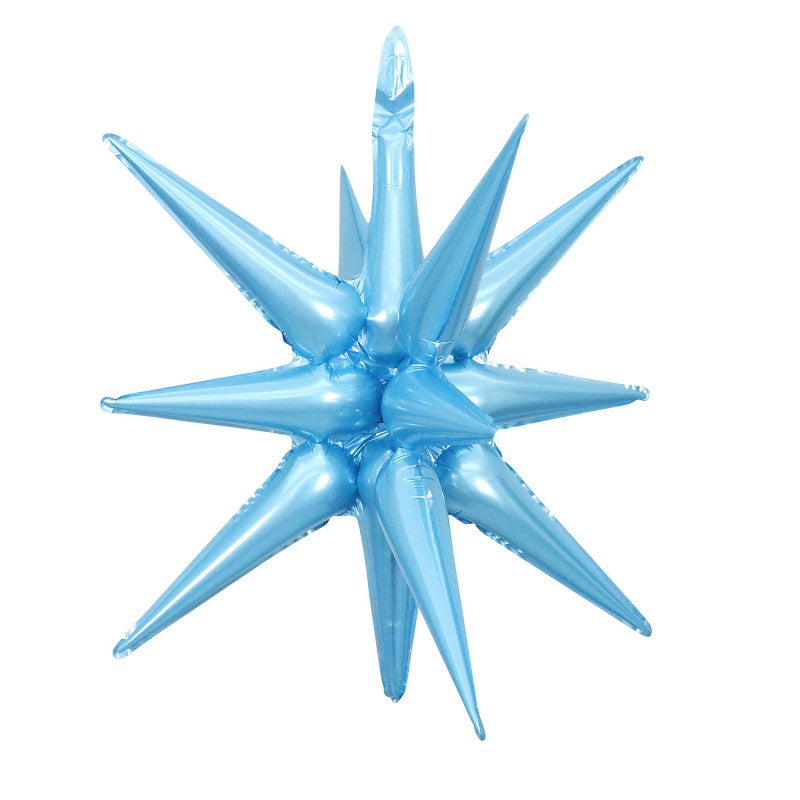 22 Inch 4D Cone Aluminum Foil Balloon Exploding Star Water Drop Light Integrated Balloon For Birthday Party Decoration
