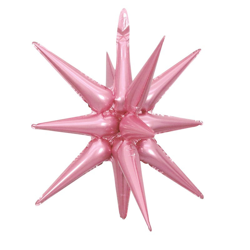 22 Inch 4D Cone Aluminum Foil Balloon Exploding Star Water Drop Light Integrated Balloon For Birthday Party Decoration