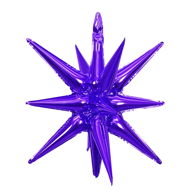 22 Inch 4D Cone Aluminum Foil Balloon Exploding Star Water Drop Light Integrated Balloon For Birthday Party Decoration