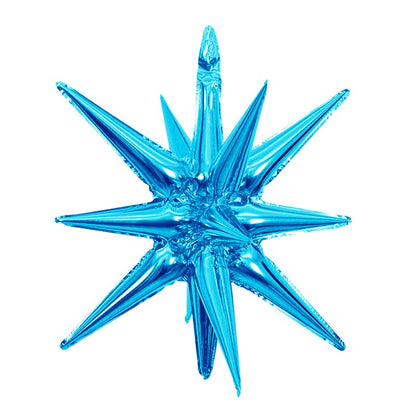 22 Inch 4D Cone Aluminum Foil Balloon Exploding Star Water Drop Light Integrated Balloon For Birthday Party Decoration