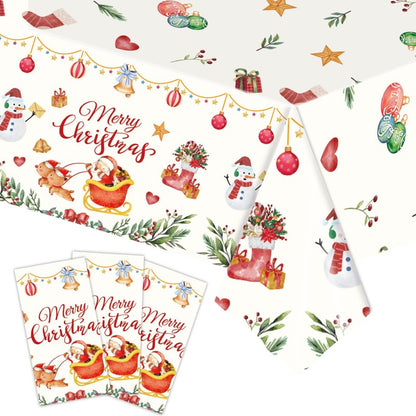 Cream white Christmas tablecloth