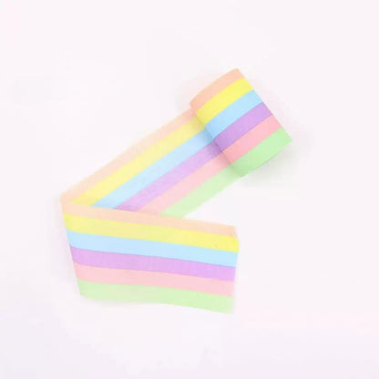Crepe paper streamer pastel macaron multi-color unrolled ribbon