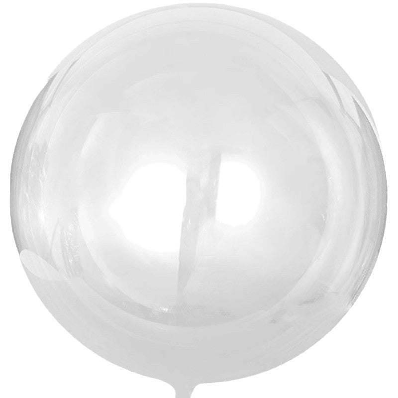 Clear bobo balloon fully inflated seamless crystal transparent sphere