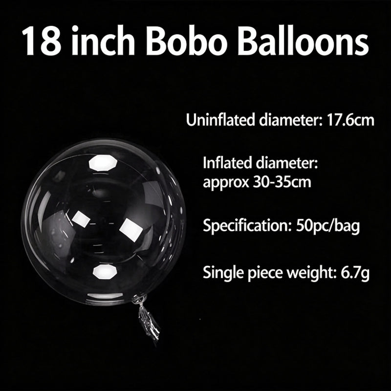 Clear bobo balloon 18-inch popular size for party decorations