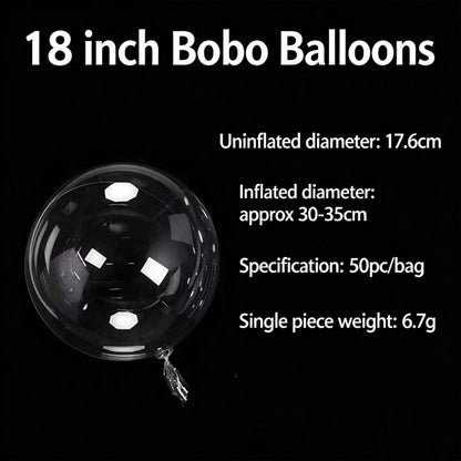 Clear bobo balloon 18-inch popular size for party decorations